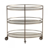 Picture of METAL MIRROR BAR CART