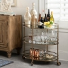 Picture of METAL MIRROR BAR CART