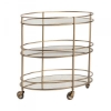 Picture of METAL MIRROR BAR CART
