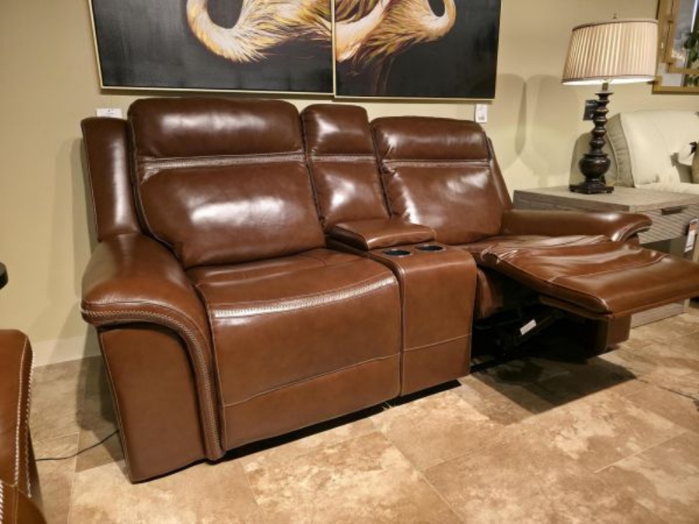 Picture of COPPER POWER LOVESEAT WITH CONSOLE
