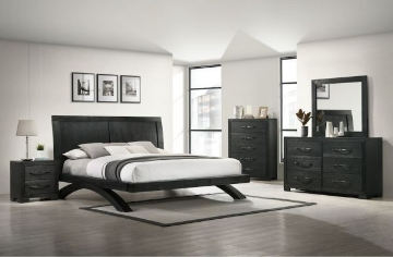 Picture of ALLAN QUEEN BLACK PLATFORM BED