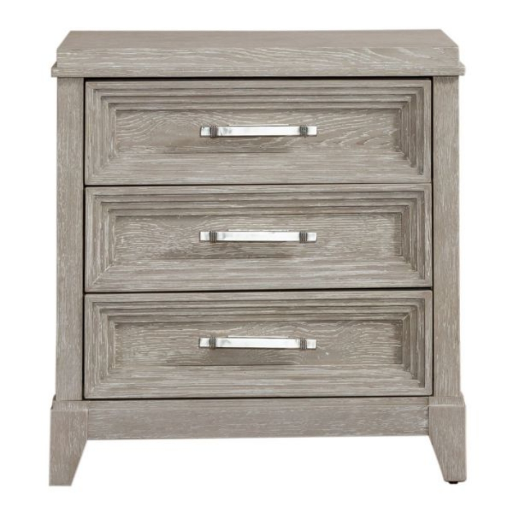 Picture of BELMAR TAUPE THREE DRAWER NIGHTSTAND