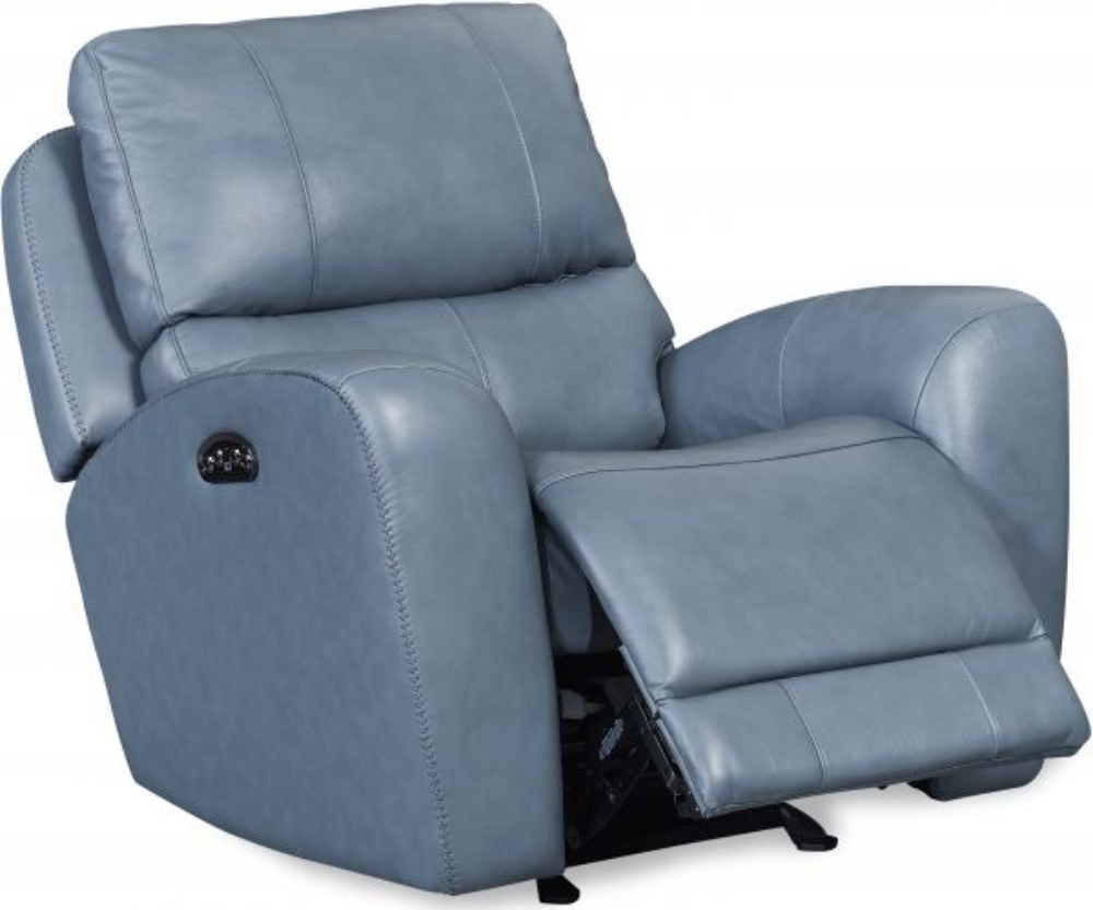 Picture of BEL AIR BLUE LEATHER RECLINER