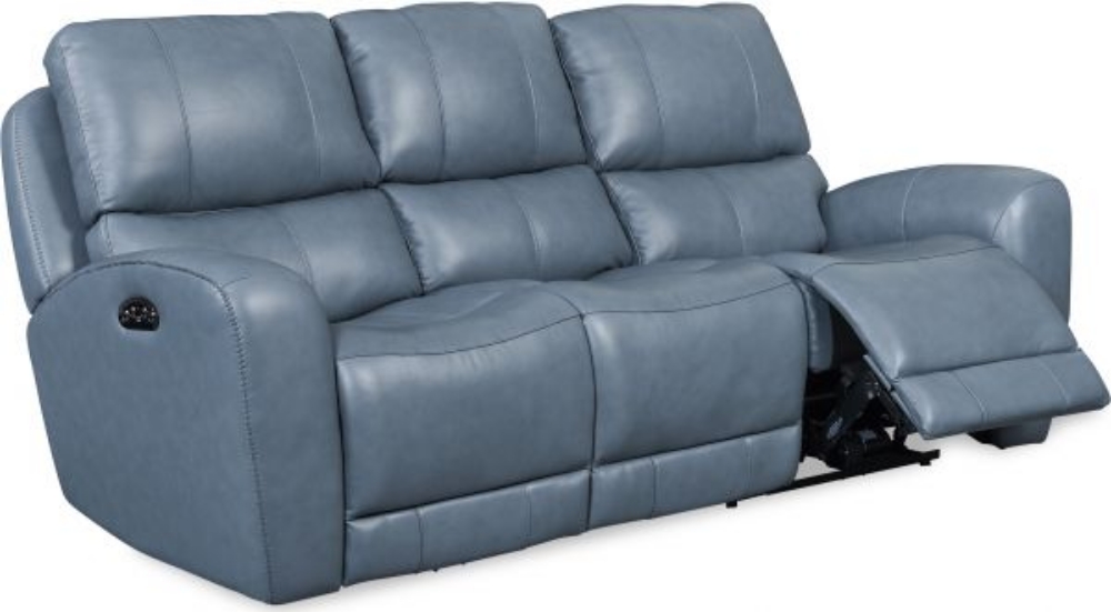 Picture of BEL AIR BLUE LEATHER POWER RECLINING SOFA