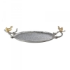 Picture of ALVADA DECORATIVE METAL TRAY W/ GOLD PERCHED BIRDS