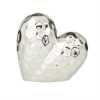 Picture of PORCELAIN SILVER HEART SCULPTURE