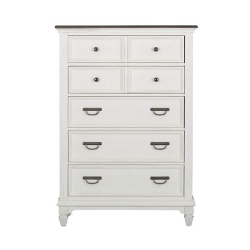 Picture of ALLYSON PARK WHITE FIVE DRAWER CHEST