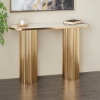 Picture of MARBLE TOP CONSOLE WITH GOLD RIBBED LEGS