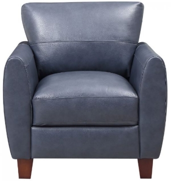 Picture of TRAVERSE BLUE LEATHER CHAIR