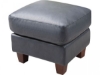 Picture of TRAVERSE BLUE LEATHER OTTOMAN
