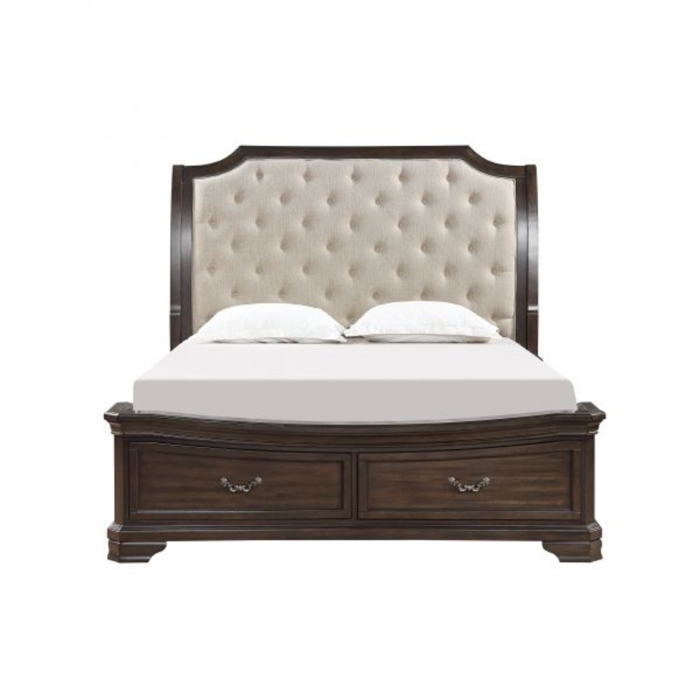 Picture of LYNDHURST WALNUT QUEEN SLEIGH BED