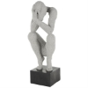 Picture of GRAY SCULPTURE OF CROUCHING PERSON