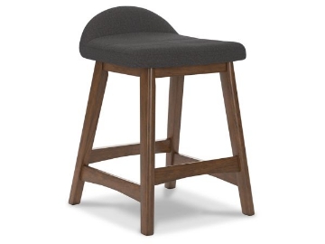 Picture of CASUAL CHARCOAL UPHOLSTERED BARSTOOL