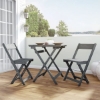 Picture of NANTUCKET GRAY 3 PIECE FOLDING CHAIR & TABLE