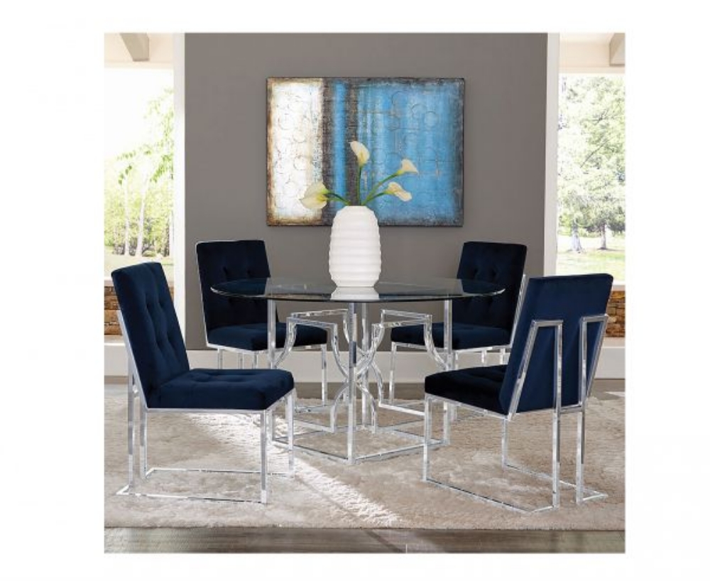 Picture of STARLIGHT GLASS DINING TABLE AND CHAIR SET
