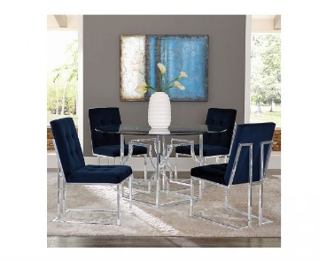 Picture of STARLIGHT GLASS DINING TABLE AND CHAIR SET