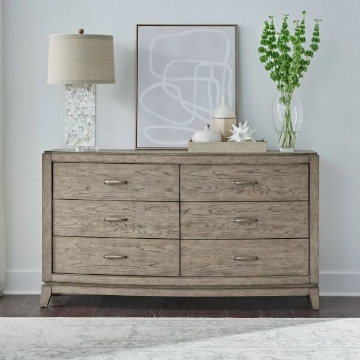 Picture of AVALON BEIGE SIX DRAWER DRESSER