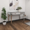 Picture of SILVER MIRRORED TWO DRAWER DESK