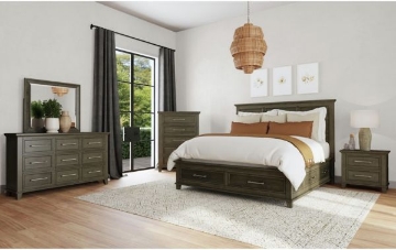 Picture of CANTERBURY KING GREY STORAGE BED