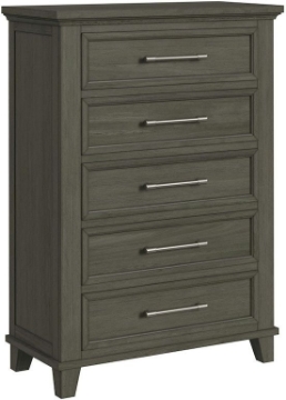 Picture of CANTERBURY FIVE DRAWER GREY CHEST