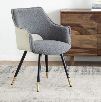 Picture of Gray & White Sherpa Side Chair