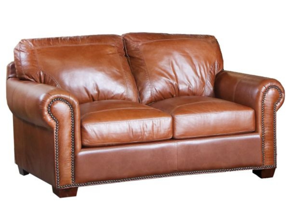 Picture of SADDLE GLOVE TAN LEATH LOVESEAT