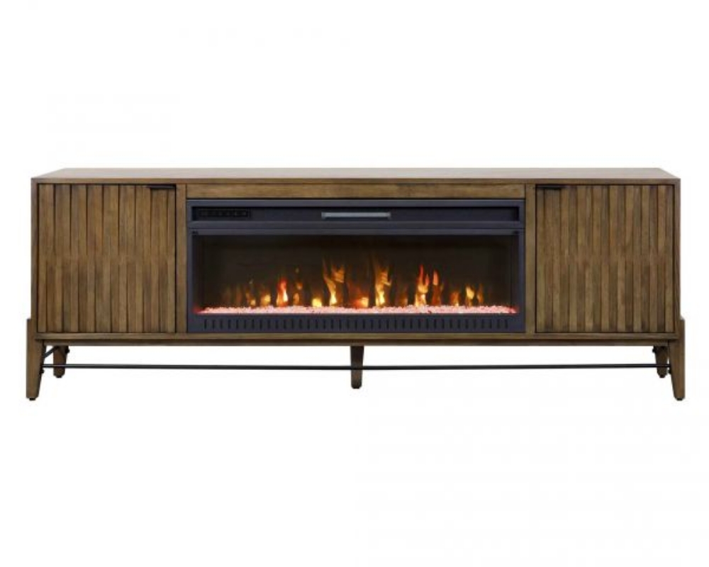 Picture of DELRAY GOLDEN BROWN FIREPLACE TV STAND
