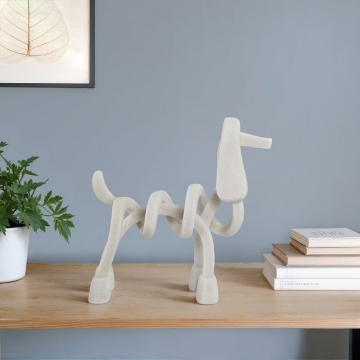 Picture of WHITE RESIN DOG FIGURINE