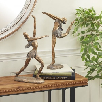 Picture of GOLD OUTSTRETCHED ARMS DANCING FIGURINE