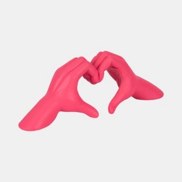 Picture of PINK HEART HAND SCULPTURE