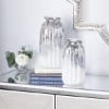 Picture of TEXTURED GRAY GLASS VASE SET