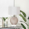 Picture of GRAY GROOVED GLASS LAMP