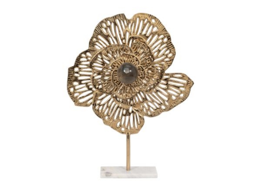Picture of SALMA LARGE GOLD FLOWER FIGURINE