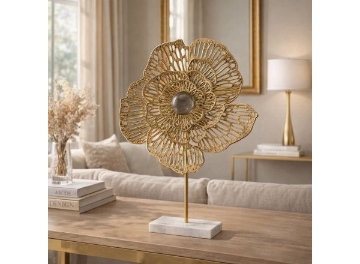 Picture of SALMA LARGE GOLD FLOWER FIGURINE