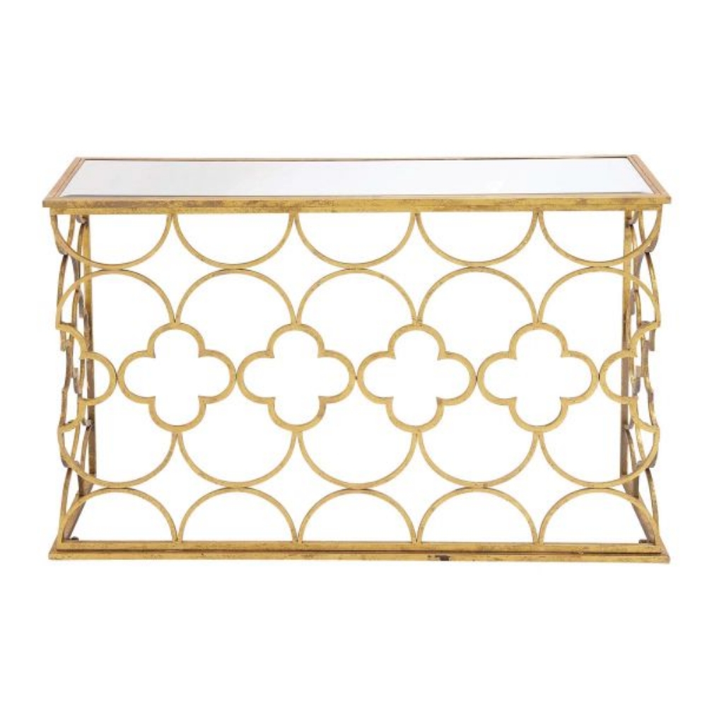 Picture of GOLD METAL MIRROR CONSOLE