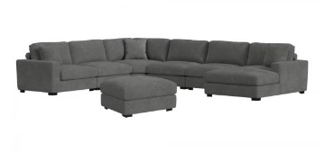 Picture of ARIZONA CHARCOAL SEVEN PIECE SECTIONAL AND OTTOMAN