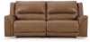 Picture of TRASIMENO BROWN LEATHER RECLINING SOFA