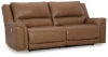 Picture of TRASIMENO BROWN LEATHER RECLINING SOFA