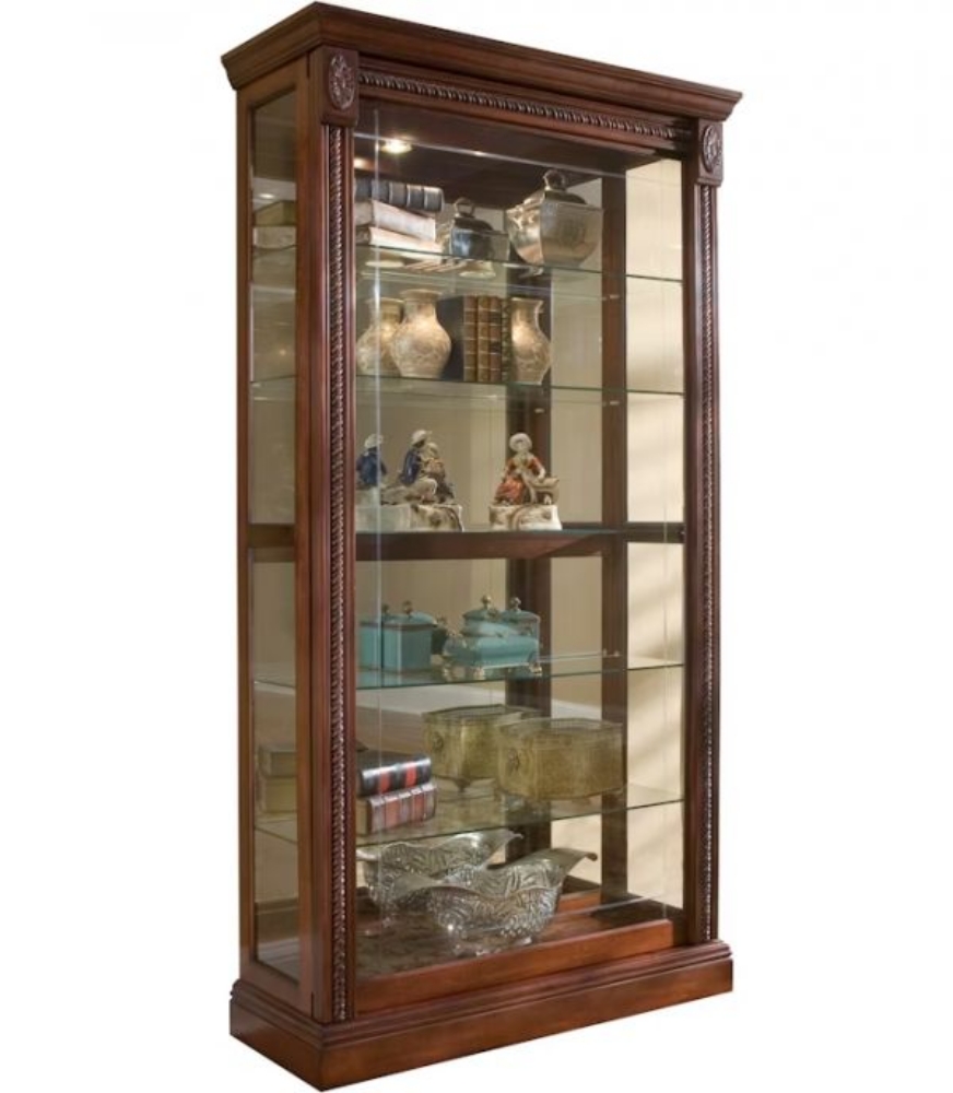 Picture of MEDALLION CHERRY SIDE DOOR CURIO