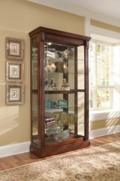 Picture of MEDALLION CHERRY SIDE DOOR CURIO