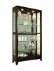 Picture of CONTEMPORARY DARK BROWN TWO WAY SLIDING DOOR CURIO