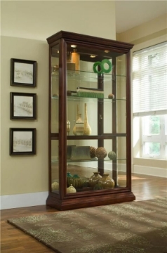 Picture of CHERRY TWO WAY SLIDING DOOR CURIO