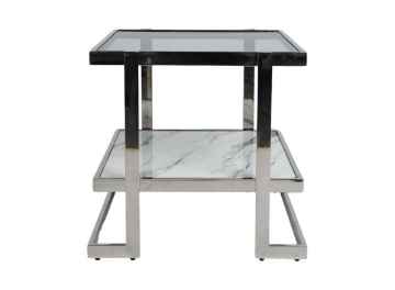 Picture of HADFIELD MARBLE & SILVER END TABLE