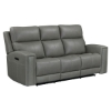 Picture of CAMDEN LIGHT GRAY POWER LEATHER SOFA