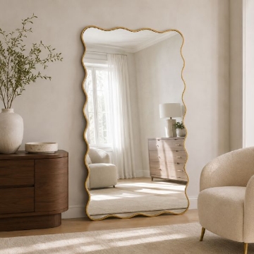 Picture of FREYA STANDING GOLD MIRROR