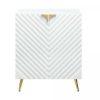 Picture of GAINES WHITE AND GOLD TWO DOOR CHEST