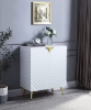 Picture of GAINES WHITE AND GOLD TWO DOOR CHEST